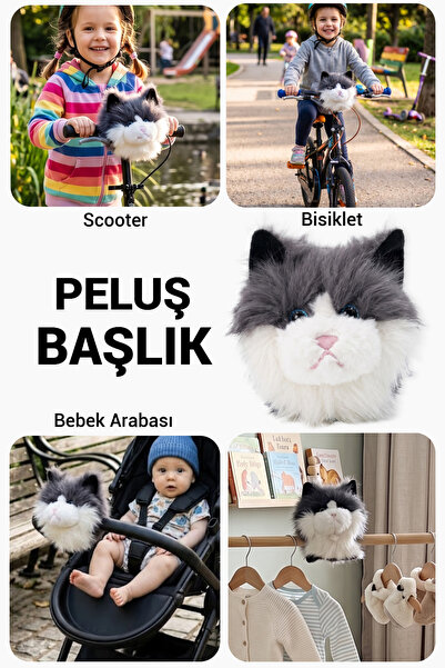 Wellgro Softyheads Scooter, Bisiklet, Bebek Arabası Başlığı, Çok Amaçlı Kedi ...
