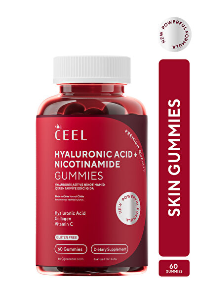 VitaCeel Cilt Vitamini Çiğnenebilir Vegan Gummy, Hyaluronic Acid, Vitamin C, ...