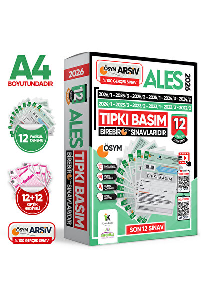 İnformal Yayınları 2026 ALES ÖSYM Tıpkı Basım Çıkmış Soru 12li Deneme Paketi ...