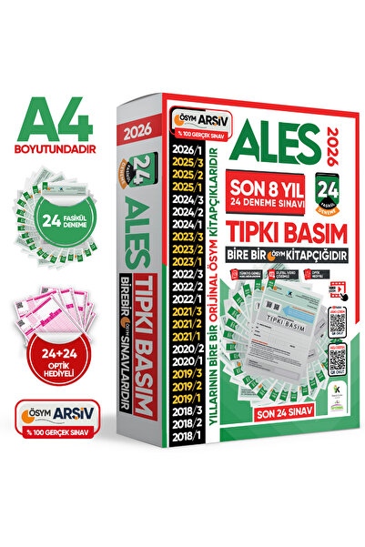 Karakutu Yayınları 2026 ALES ÖSYM Tıpkı Basım EN EKONOMİK Çıkmış Soru 24lü De...