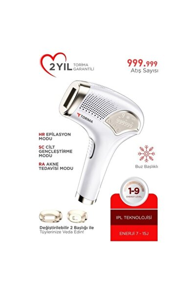 Torima Ipl Buz Başlıklı Lazer Epilasyon 999.999 Atım Dokunmatik Ekran Vücut L...