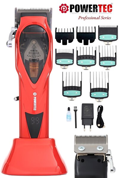 POWERTEC TR-3900 Profesyonel Şarjlı Saç Sakal Tıraş Makinesi Yüksek Devir 10....