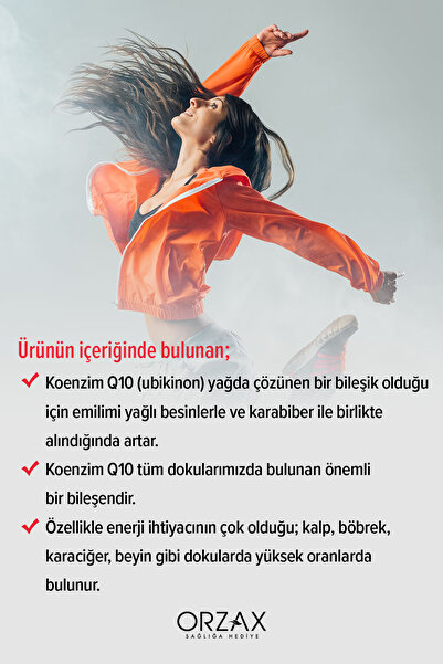 Ocean Orzax Koenzim Q10 100mg 30 Kapsül