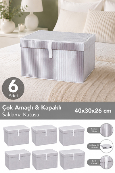 Meleni Home 6-компонентен многофункционален органайзер за съхранение с капак ...