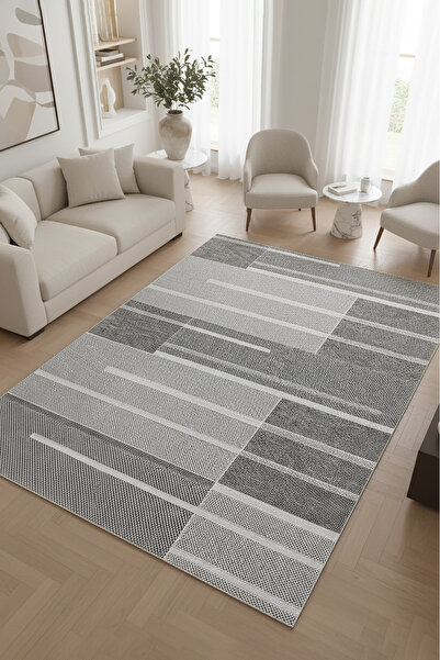Decomia Home Covor digital anti-alunecare, lavabil, modern, cu dungi, pentru ...