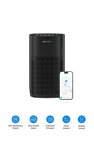 Şımart Akıllı Hava Temizleyici H13 HEPA Filtreli Wi-Fi Kontrollü UV Negatif İ...