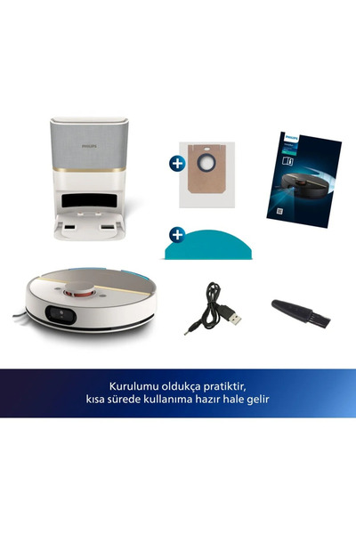 Philips EVİM TEMİZ 5000 PA 7000 Serisi Islak ve Kuru Otomatik Boşaltma İstasyonlu Çeyiz Seti