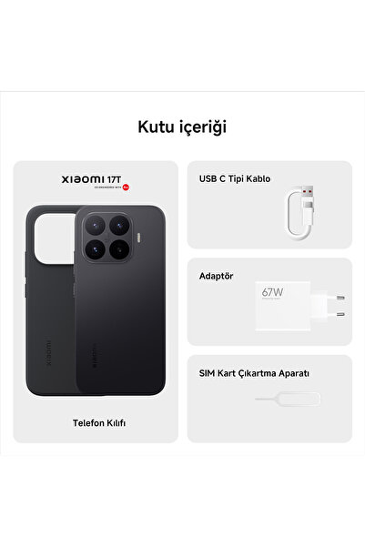 Xiaomi 17T 12G+512G Siyah (Xiaomi Türkiye Garantili)