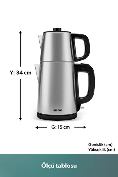 HOMEND Royaltea 1728h Çay Makinesi Inox