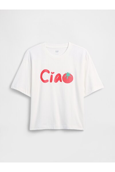 GAP V-SS OVERSIZED CREW HEIRLOOM TOMATOES 100% Cotton Better Cotton (BCI) XS
