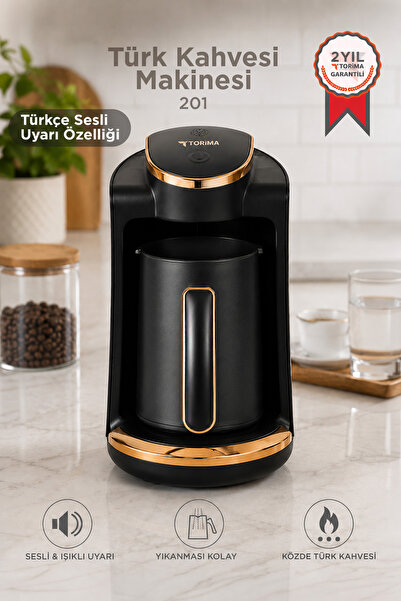 Torima Kahve Makinesi 201 Sesli Komut Türk Kahve Makinesi 250ml 4 Fincan Kapa...