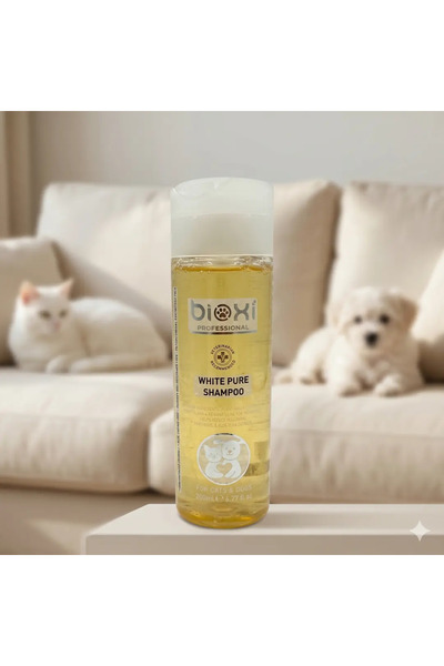 Bioxi Beyaz ve Açık Renk Tüylü Kedi & Köpekler İçin Aydınlatıcı Bakım Şampuan...