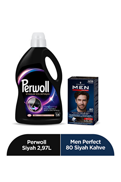 Perwoll Kıyafet ve Kişisel Bakım Seti – 2.97L Siyah Deterjan + Siyah Kahve 80...