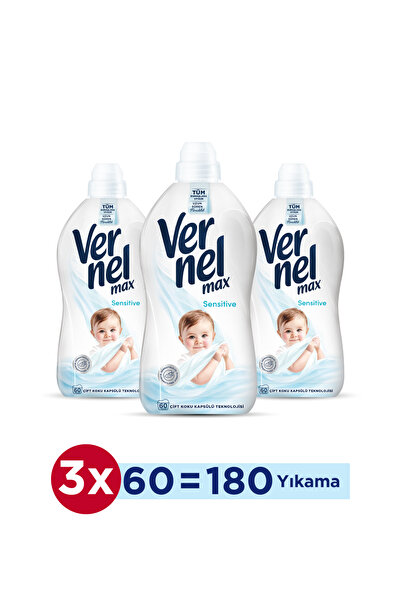 Vernel Max Taze Sensitive 1.44l 60 Yıkama 3'lü Set