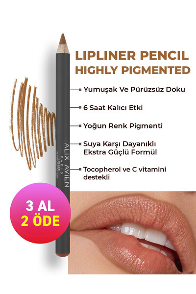 Alix Avien Uzun Süre Kalıcı Dağılma Yapmayan Nemlendirici Dudak Kalemi - Lipl...
