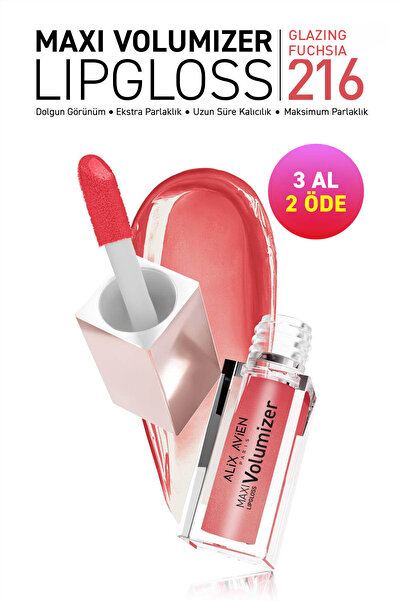 Alix Avien Maxivolumizer Lipgloss 216 - Glazing Fuchsia - Kalıcı ve Nemlendir...