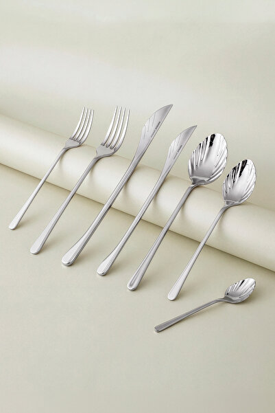 Karaca Deniz 30 Piece 6 Person 18/10 Stainless Steel Fork Spoon Knife Set Box...