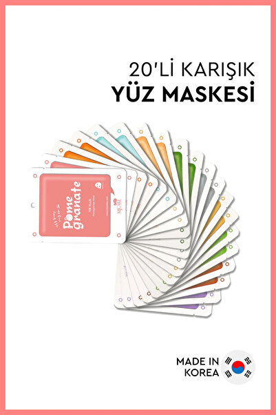 Mjcare 20'li Karışık Yüz Maskesi