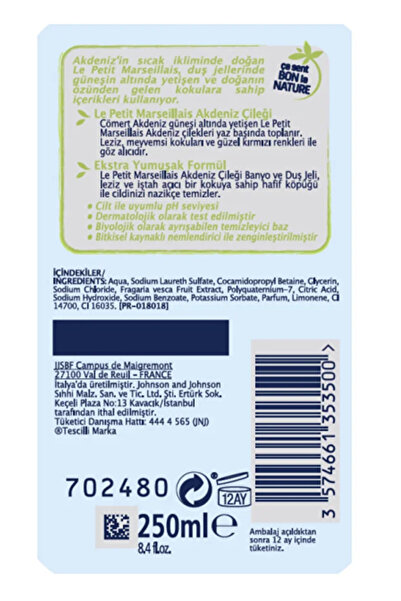 Le Petit Marseillais Akdeniz Çileği Duş Jeli 400 ml x4