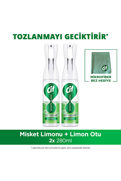 Cif Infinite Clean Probiyotikli Anti Toz Sprey Misket Limonu & Limon Otu 280 ...