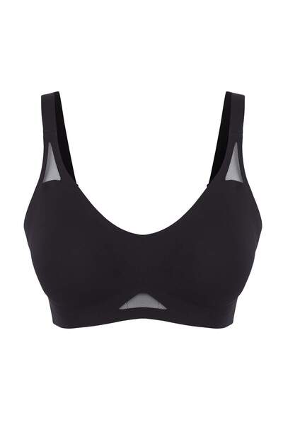 Trendyol Curve Schwarzer, nahtloser, lasergeschnittener, unsichtbarer/Geister...