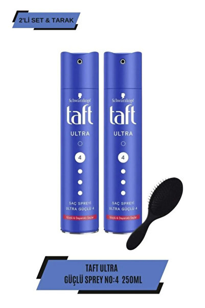 Taft Ultra Güçlü Sprey 250 ml X2 Adet + Tarak Hediyeli