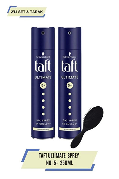 Taft Ultimate Saç Spreyi 250 ml X2 Adet + Tarak Hediyeli