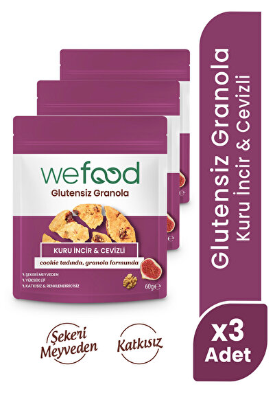 Wefood Glutensiz Granola Kuru İncir & Cevizli 60 gr 3'lü