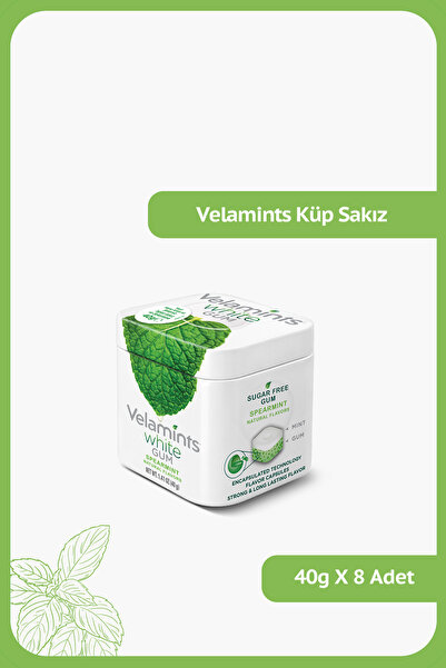 Ülker Velamints Yeşil Nane Aromalı Küp Sakız - 40 gram - 8 Adet