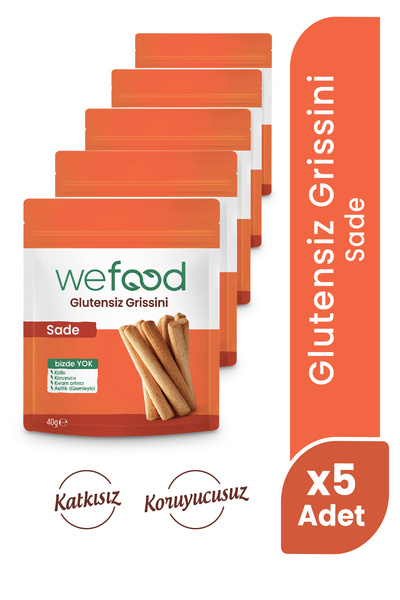 Wefood Glutensiz Grissini Sade 40 g 5'li
