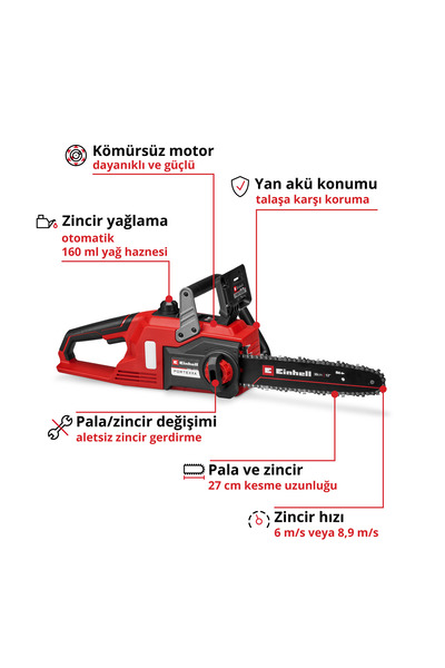 Einhell FORTEXXA 18/30 - Solo, Akülü Ağaç Kesme - 4600010