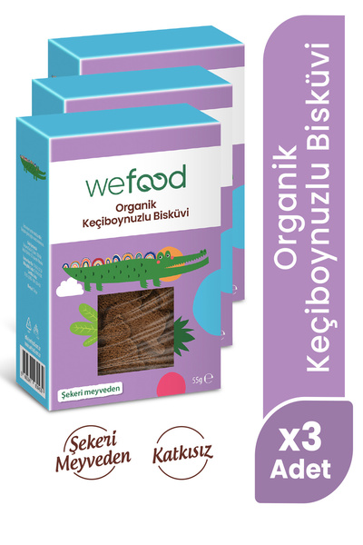 Wefood Kids Organik Keçiboynuzlu Bisküvi 55 gr 3'lü