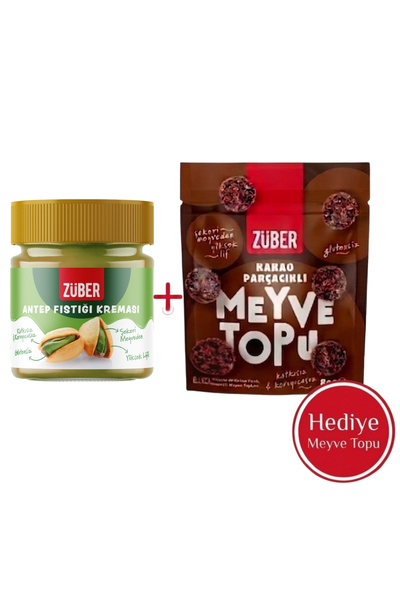 Züber Antep Fıstığı Kreması 200g + Meyve Topu Hediye