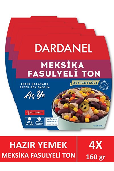 Dardanel Aç Ye Meksika Fasulyeli Ton Balığı 160 gr x 4 Adet