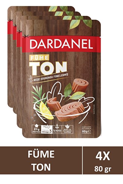 Dardanel Ayçiçek Yağlı Füme Ton 4 X 80 gr