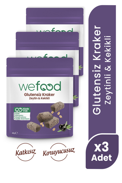 Glutensiz Zeytinli & Kekikli Kraker 40 g 3'lü