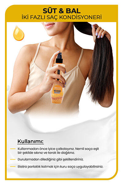 Morfose Boyalı ve Röfleli Saçlar İçin Çift Fazlı Süt & Bal Fön Suyu 240 ml