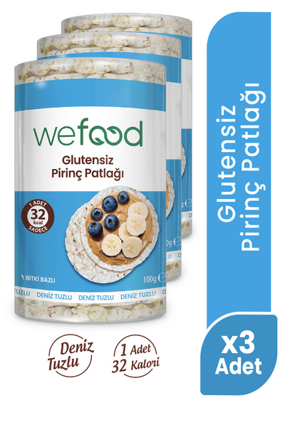 Wefood Pirinç Patlağı 100 gr 3'lü