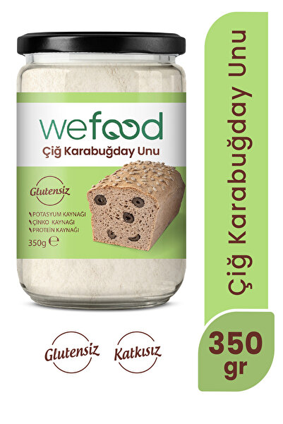 Wefood Glütensiz Vegan Katkısız Çiğ Karabuğday Unu 350 Gr