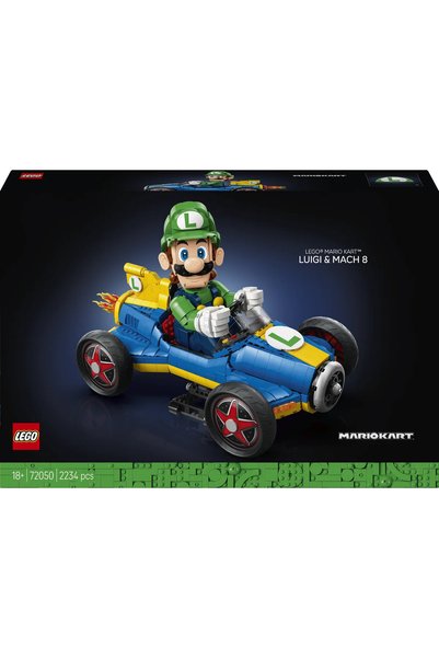 LEGO ®   Mario Kart ™   – Luigi and Mach 8 72050 - Creative Model Building Kit for Adults (2234 Pieces)