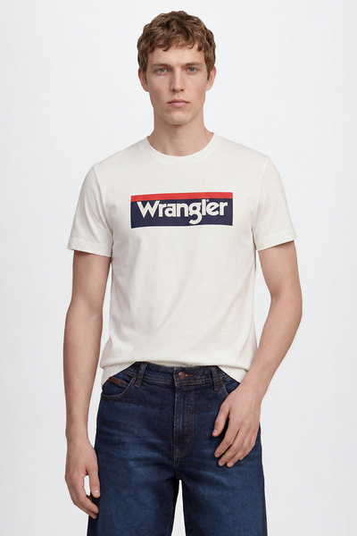 WRANGLER Ανδρικό T-shirt με Μεγάλο Λογότυπο W2610069102 σε απόχρωση λευκού