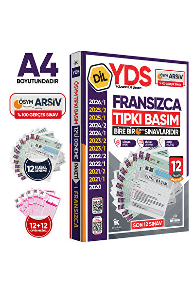 Karakutu Yayınları 2026 YDS Fransızca ÖSYM Tıpkı Basım Çıkmış Soru Deneme Pak...
