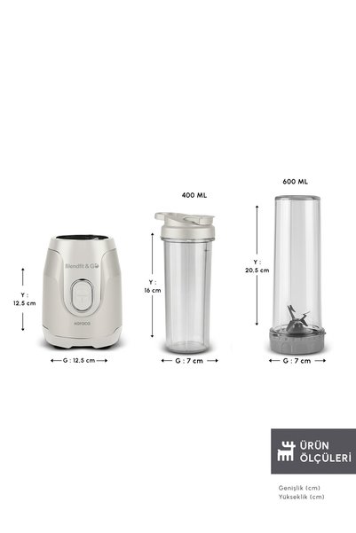 Karaca Blendfit Go Personal Çift Hazne Sporcu Blender - Kişisel Smoothie Blender
