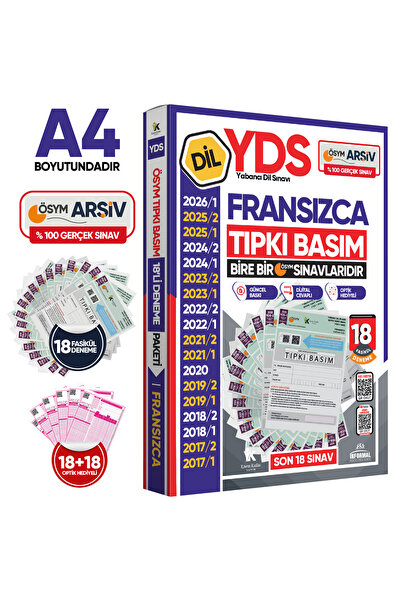 Karakutu Yayınları 2026 YDS Fransızca ÖSYM Tıpkı Basım Çıkmış Soru Deneme Pak...