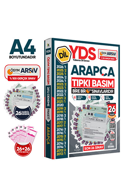 Karakutu Yayınları 2026 YDS Arapça ÖSYM Tıpkı Basım Çıkmış Soru Deneme Paketi...
