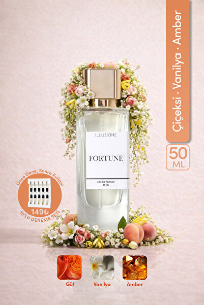 ILLUSIONE FRAGRANCE Fortune Edp Kadın Parfüm 50ml | Vanilya-Çiçeksi-Amber | N...