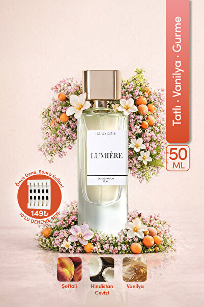 ILLUSIONE FRAGRANCE Lumiére Edp Kadın Parfüm 50ml | Tatlı - Vanilya - Gurme |...