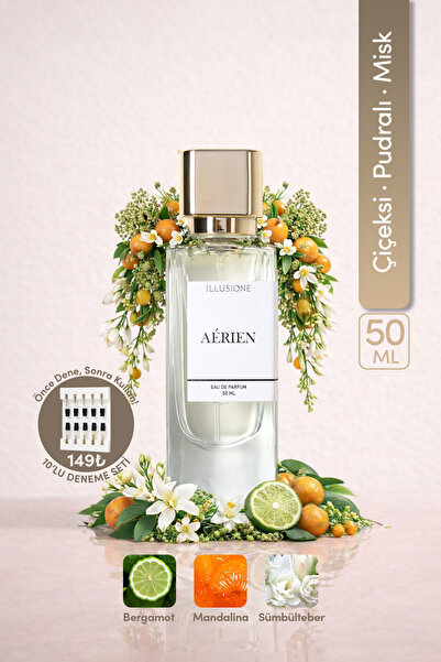 ILLUSIONE FRAGRANCE Aérien Edp Kadın Parfüm 50ml | Çiçeksi-Pudralı-Misk | Mel...