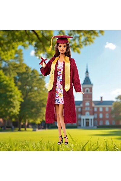 Barbie ® MEZUNİYET DİLEKLERİ™ Bebek | Bordo cübbesi ve kepiyle koleksiyona uy...
