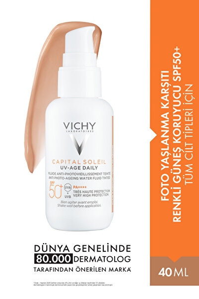 Vichy Capital Soleil Uv Age Daily Foto Yaşlanma Karşıtı Renkli Spf50+ Güneş K...